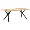 Dining Table – 200x90x76 cm, Rough Mango Wood