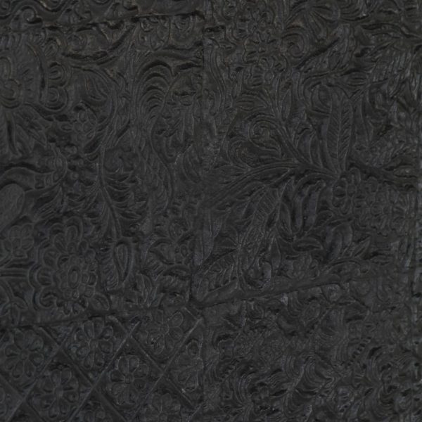 Sideboard 115x30x76 cm Solid Mango Wood – Black