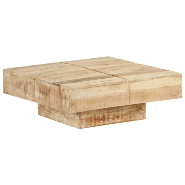 Coffee Table 80x80x28 cm – Solid Mango Wood