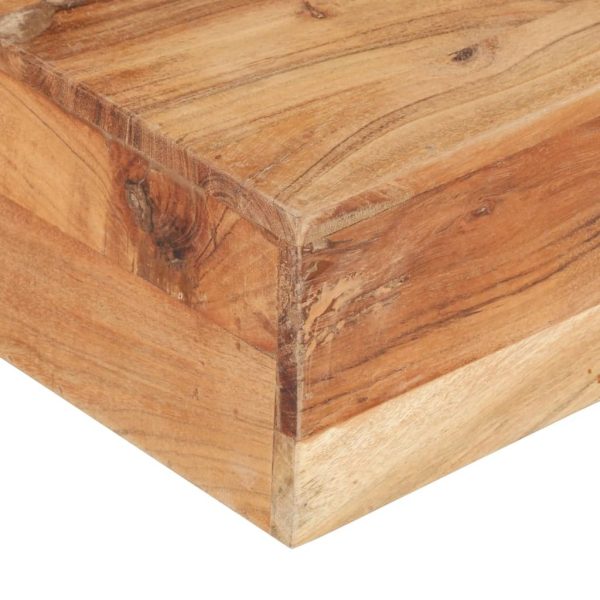 Coffee Table 80x80x28 cm – Solid Acacia Wood