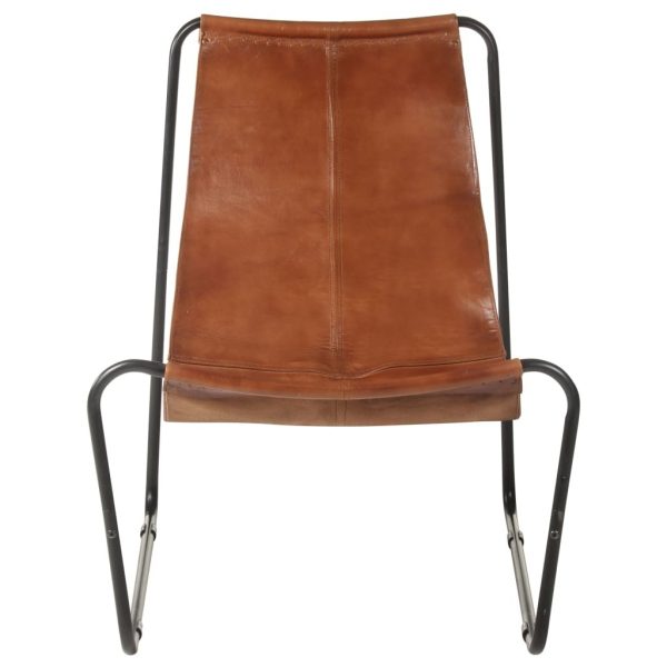 Relaxing Chair Real Leather – Brown