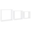 Wall Cube Shelves 3 pcs MDF – White