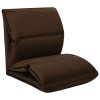 Folding Floor Chair Microfibre – Brown