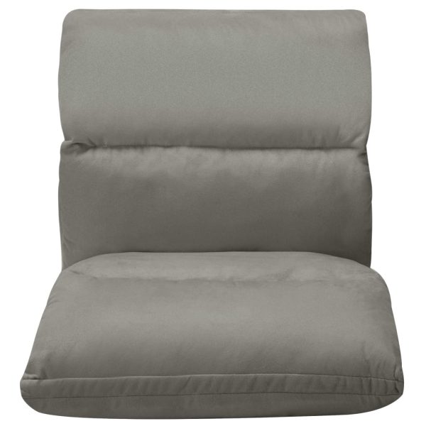 Folding Floor Chair Microfibre – Dark Grey