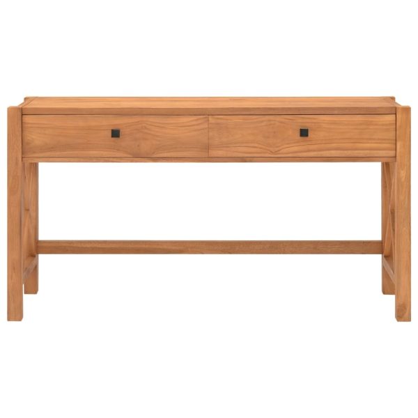 Desk with 2 Drawers Recycled Teak Wood – 140x40x75 cm