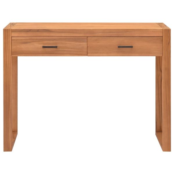 Desk with 2 Drawers Recycled Teak Wood – 100x40x75 cm