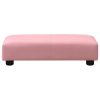 Children Sofa with Stool Faux Leather – Pink