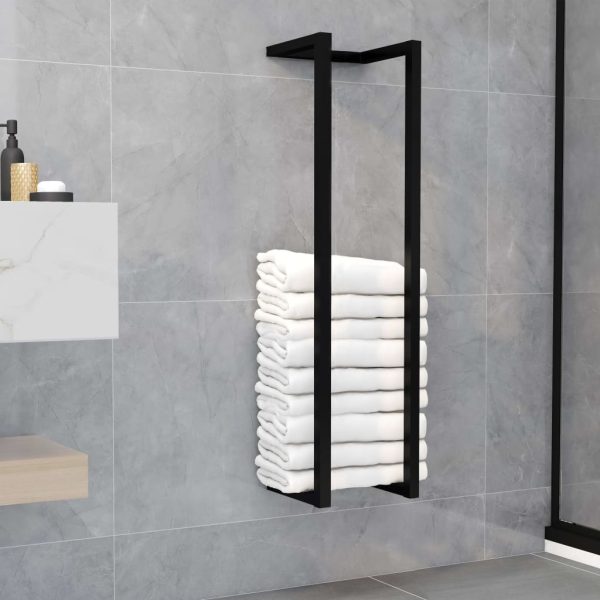 Towel Rack Iron – 25x20x95 cm, Black