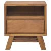Acres Bedside Cabinet 40x30x45 cm Solid Teak Wood