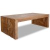 Coffee Table Erosion Solid Teak Wood 110x60x38 cm
