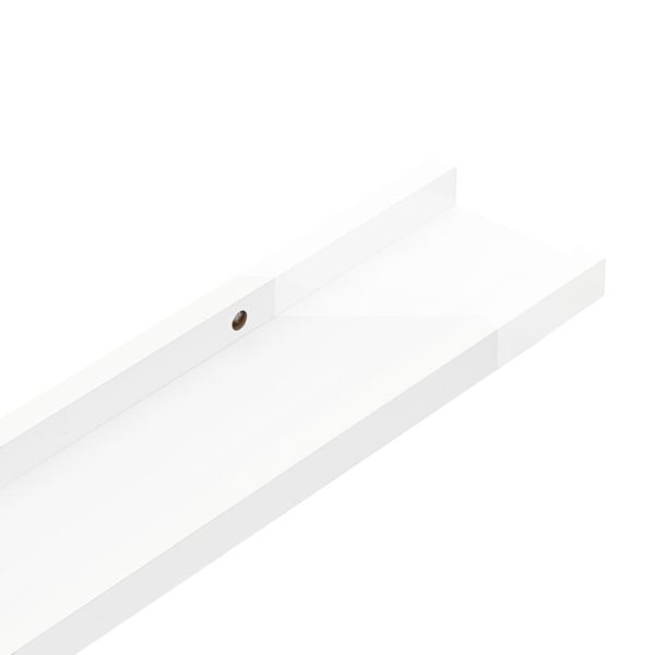 Wall Shelves 2 pcs – 60x9x3 cm, High Gloss White