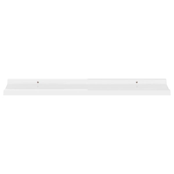 Wall Shelves 2 pcs – 80x9x3 cm, High Gloss White