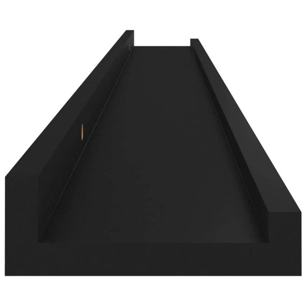 Wall Shelves 2 pcs – 100x9x3 cm, Black