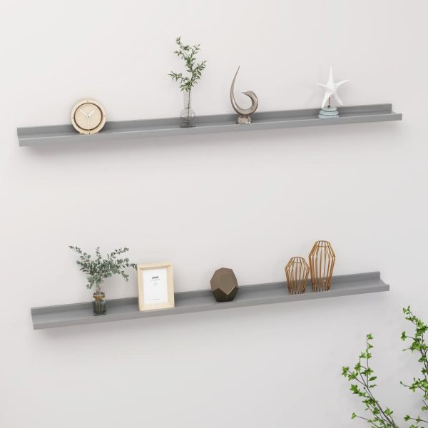Wall Shelves 2 pcs – 115x9x3 cm, Grey