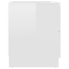 Hindley Bedside Cabinet 40x40x50 cm Engineered Wood – High Gloss White, 1