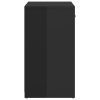 Shoe Bench 94.5x31x57 cm Engineered Wood – High Gloss Black