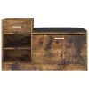 Shoe Bench 94.5x31x57 cm Engineered Wood – Smoked Oak