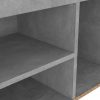 Shoe Bench with Cushion 80x30x47 cm Engineered Wood – Concrete Grey