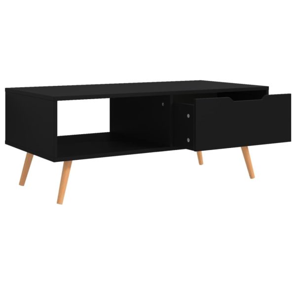 Coffee Table 100×49.5×43 cm Engineered Wood – Black
