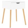 Chandlers Bedside Cabinet 40x40x56 cm Engineered Wood – White, 1