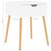 Chandlers Bedside Cabinet 40x40x56 cm Engineered Wood – White, 1