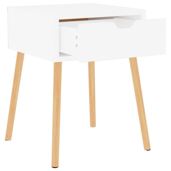 Chandlers Bedside Cabinet 40x40x56 cm Engineered Wood – White, 2