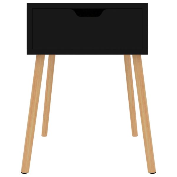 Chandlers Bedside Cabinet 40x40x56 cm Engineered Wood – Black, 1