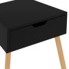 Chandlers Bedside Cabinet 40x40x56 cm Engineered Wood – Black, 2