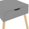 Chandlers Bedside Cabinet 40x40x56 cm Engineered Wood – Grey, 2