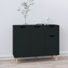 Sideboard 90x30x72 cm Engineered Wood – Black