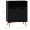 Sideboard 60x30x72 cm Engineered Wood – High Gloss Black