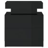 Hoskin Bedside Cabinet 45x35x52 cm Engineered Wood – High Gloss Black