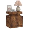 Hoskin Bedside Cabinet 45x35x52 cm Engineered Wood – Smoked Oak
