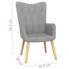 Relaxing Chair Fabric – Light Grey, Without Footrest