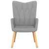 Relaxing Chair Fabric – Light Grey, With Footrest