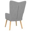 Relaxing Chair Fabric – Light Grey, With Footrest