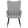 Relaxing Chair Fabric – Light Grey, Without Footrest