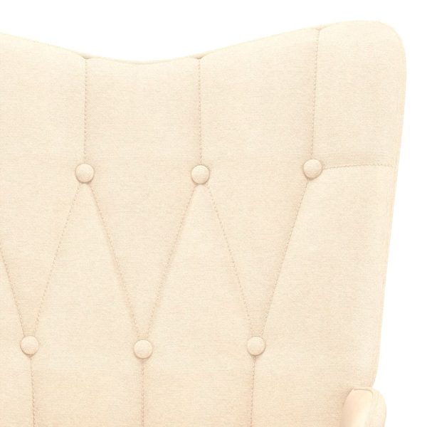 Relaxing Chair Fabric – Cream, With Footrest