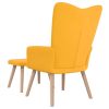 Relaxing Chair Velvet – Mustard Yellow, With Footrest