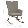 Rocking Chair Velvet – Light Grey, Without Footrest