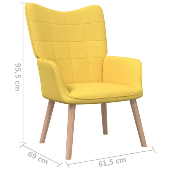 Relaxing Chair Fabric – Mustard Yellow, Without Footrest