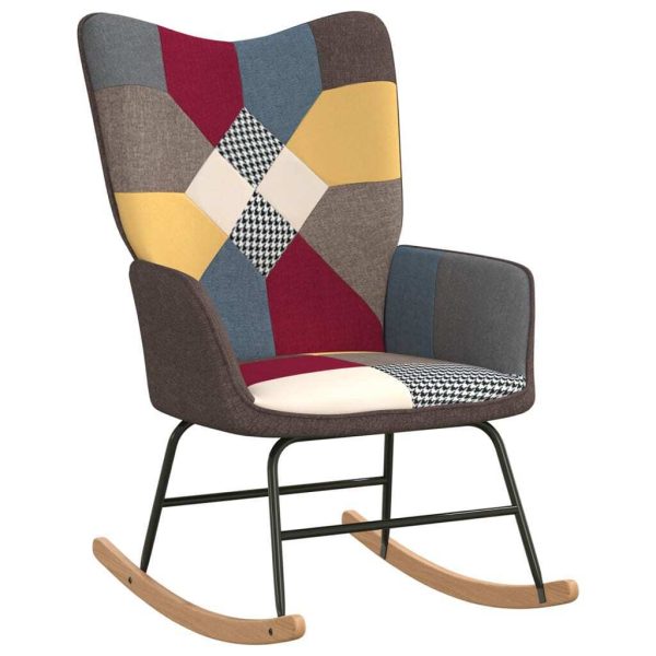 Rocking Chair Patchwork Fabric – Without Footrest