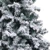 Artificial Christmas Tree with Flocked Snow Green PVC – 300×155 cm