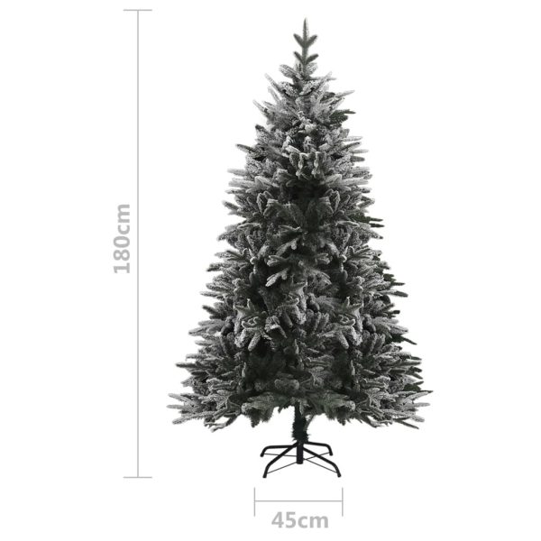 Artificial Christmas Tree Green PVC&PE – 180×110 cm, With Flocked Snow