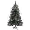 Artificial Christmas Tree Green PVC&PE – 210×130 cm, With Flocked Snow