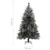Artificial Christmas Tree Green PVC&PE – 210×130 cm, With Flocked Snow
