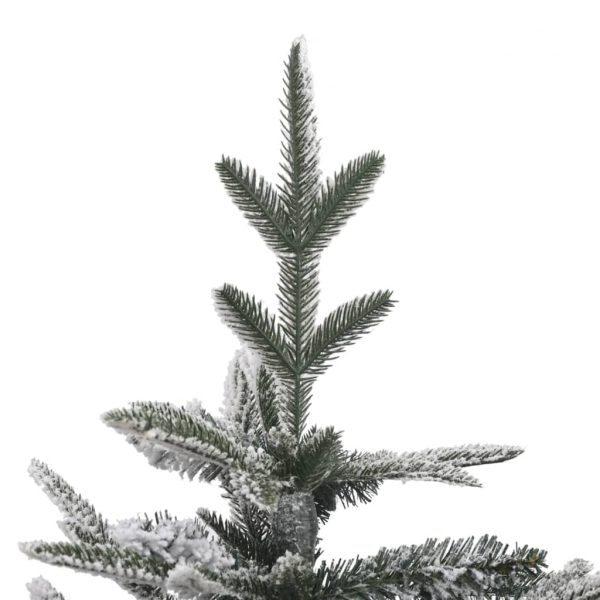 Artificial Christmas Tree Green PVC&PE – 240×150 cm, With Flocked Snow