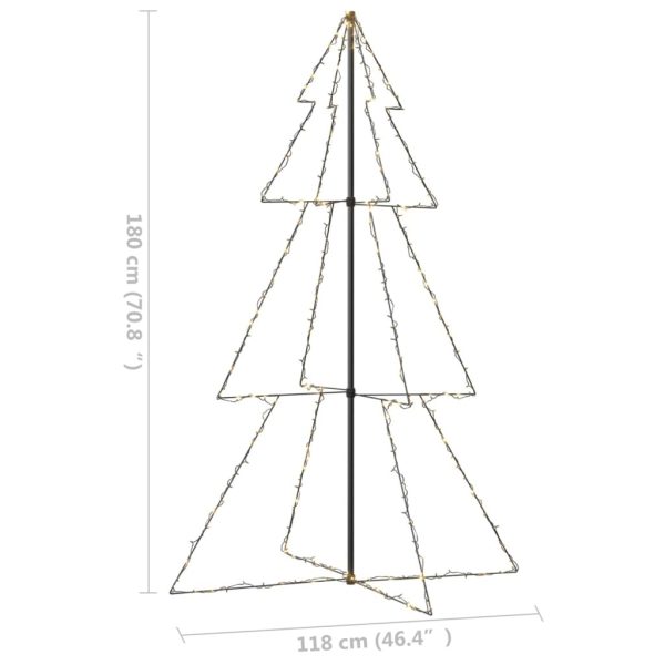 Christmas Cone Tree 160 LEDs Indoor and Outdoor – 180×118 cm, Warm White