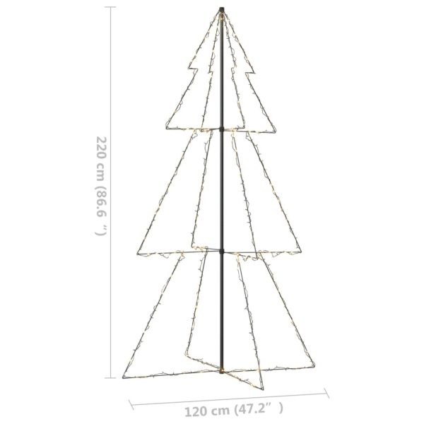 Christmas Cone Tree 160 LEDs Indoor and Outdoor – 220×120 cm, Warm White