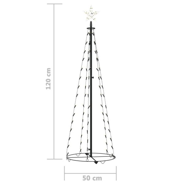 Christmas Cone Tree 70 Warm White LEDs Decoration – 120×50 cm